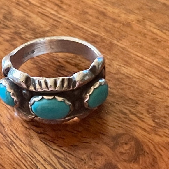Vintage Native American turquoise/SS - Picture 3 of 4